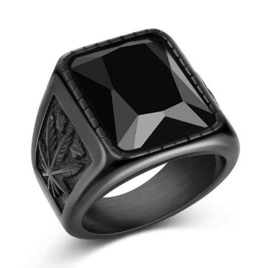 Black Zircon Gemstone Rings