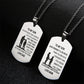 TO MY SON Stainless Steel Pendant Necklaces Engrave Name Love Dad Mum ID Tag Necklaces Customized  Jewelry