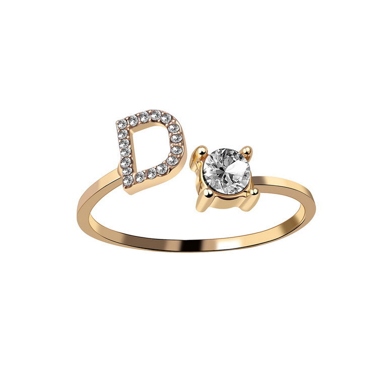 Adjustable Rings With Initial