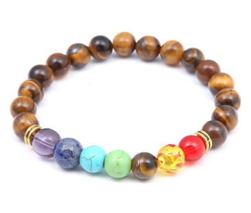 Universe Galaxy Eight Planets Natural Stone Bracelet