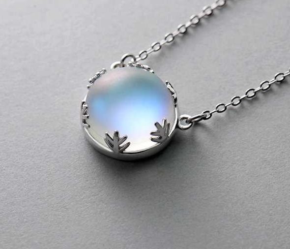 Aurora Forest Necklace Gemstone S925 Silver Elegant Jewelry