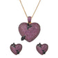 Heart-shaped earring pendant set