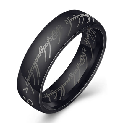Popular Black Gold Stainless Steel Rings 