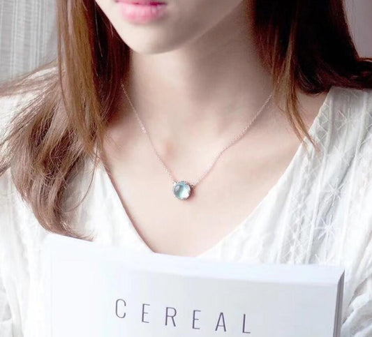 Aurora Forest Necklace Gemstone S925 Silver Elegant Jewelry