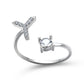 Adjustable 26 Initial Letter Ring For Women
