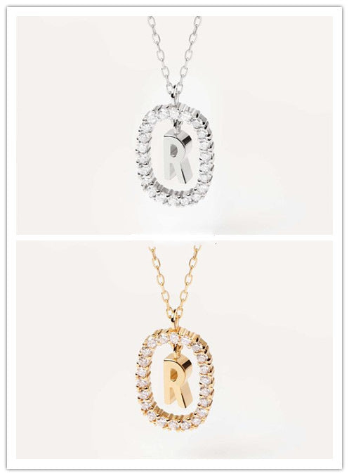 Women's Light Luxury Alphabet Sterling Silver Collarbone Necklace