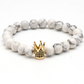Natural Stone Crown Bracelet