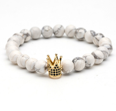 Natural Stone Crown Bracelet