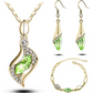 Crystal Earrings Necklace Bracelet Three-piece suit