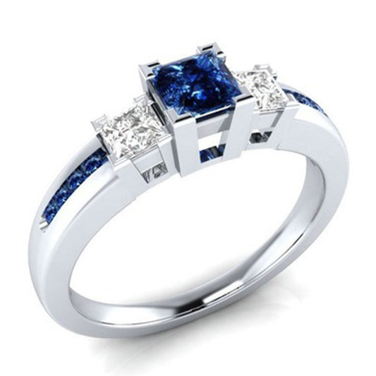 High Quality Sterling Silver Rings blue