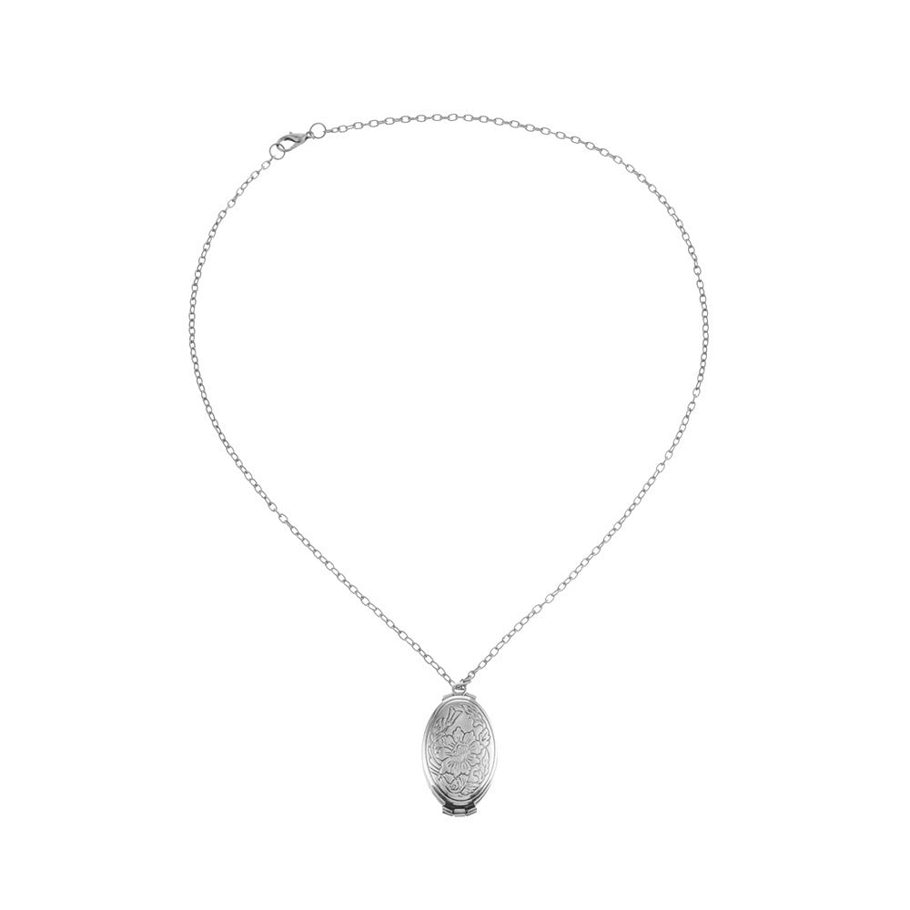 Multi-layer photo box necklace