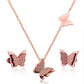 Stainless Steel Butterfly Necklace Female Temperament Clavicle Chain