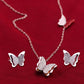 Stainless Steel Butterfly Necklace Female Temperament Clavicle Chain