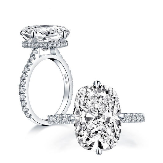 Rectangular main stone female ring