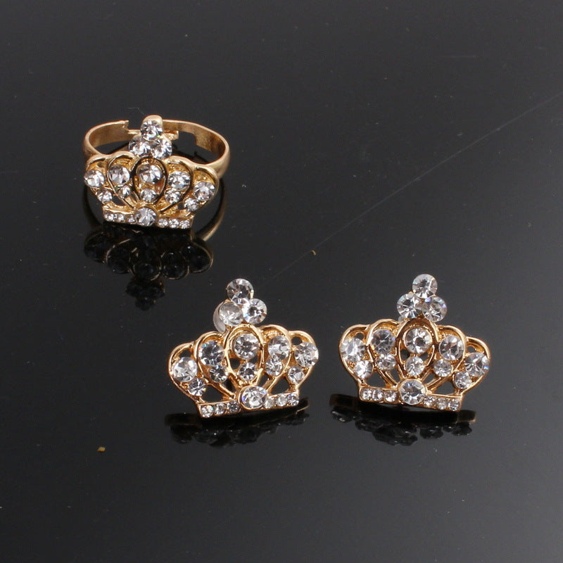 Crown Exquisite High End Four Piece Jewelry Set