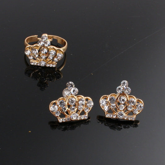 Crown Exquisite High End Four Piece Jewelry Set