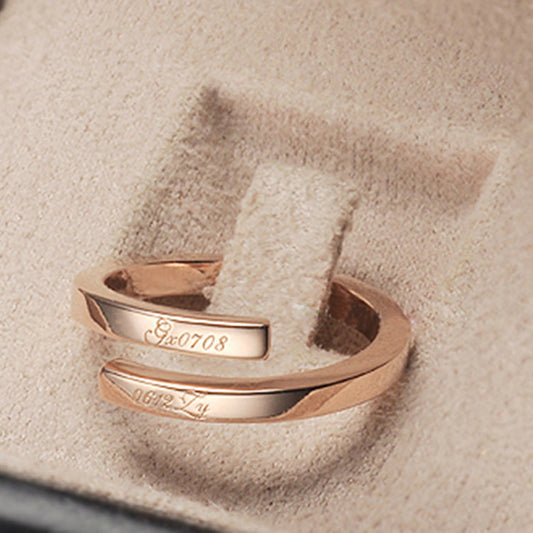 Personalized Name Ring Silver