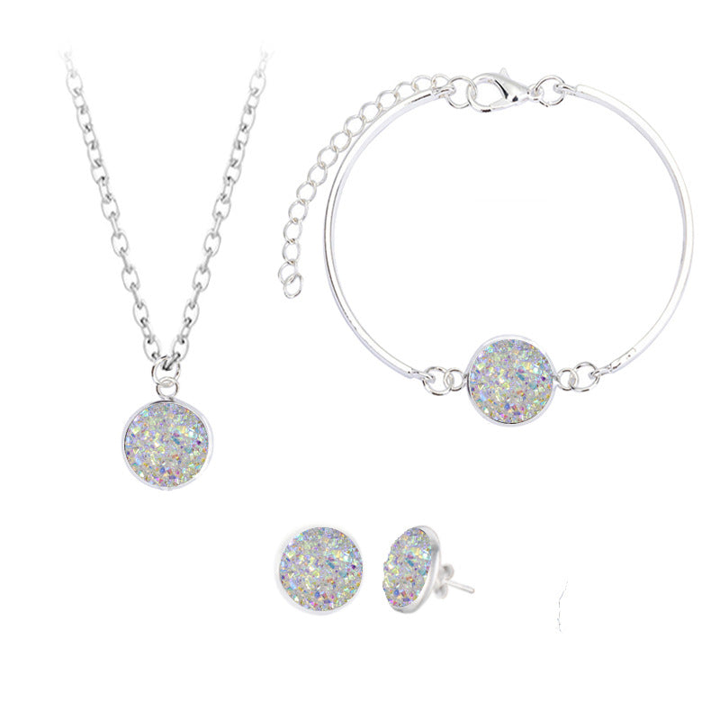 Crystal Cluster Glowing Jewelry Set