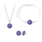 Crystal Cluster Glowing Jewelry Set