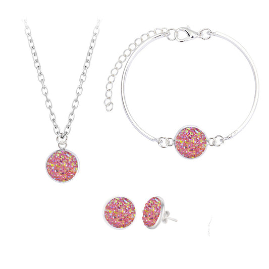 Crystal Cluster Glowing Jewelry Set