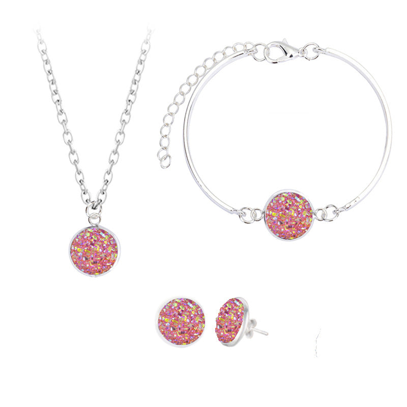 Crystal Cluster Glowing Jewelry Set