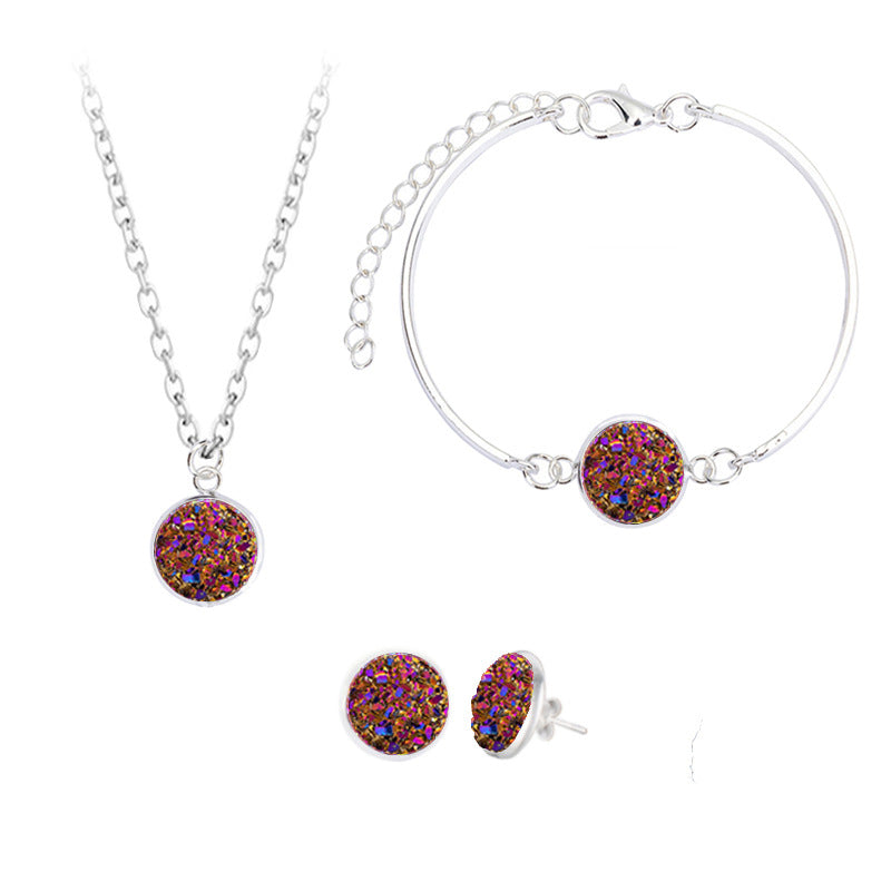 Crystal Cluster Glowing Jewelry Set