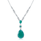 Natural Stone Green Agate Silver Pendant, European And American Personality Inlaid Gemstones S925 Silver Crystal Necklace Pendant