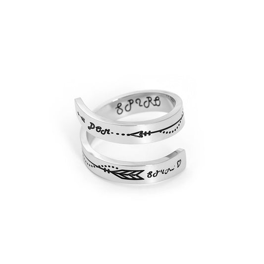Double-layer Titanium Ring White