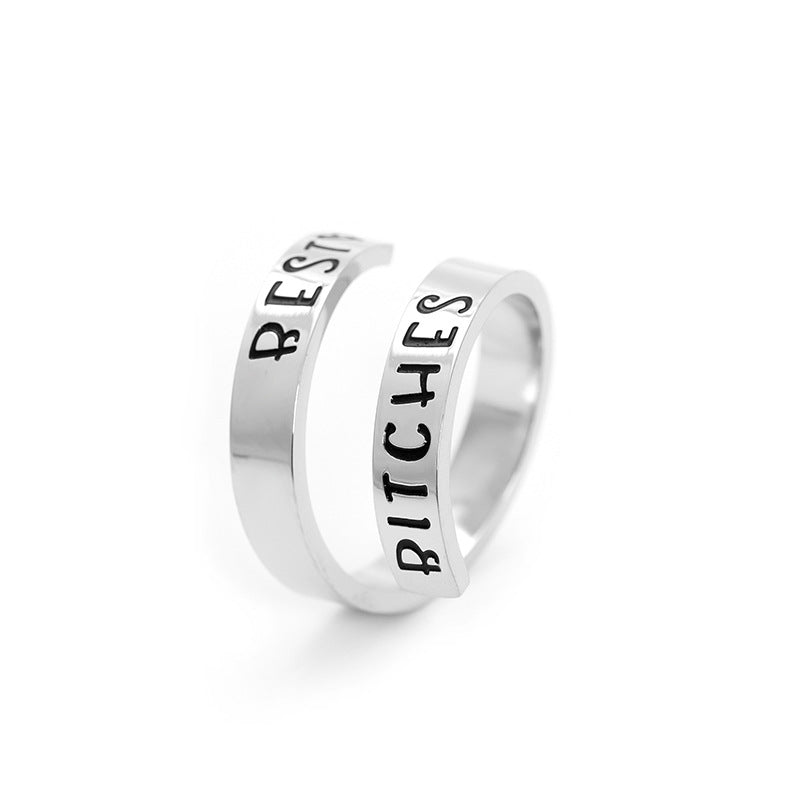 Double-layer Titanium Ring Silver