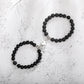 A Pair Of New Peach Heart Magnet Family Bracelets