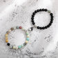 A Pair Of New Peach Heart Magnet Family Bracelets