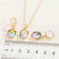 New Colorful Crystal Pendant Hao Stone Jewelry Set