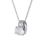 Natural Moonstone 14K Gold Heart Sterling Silver Necklace