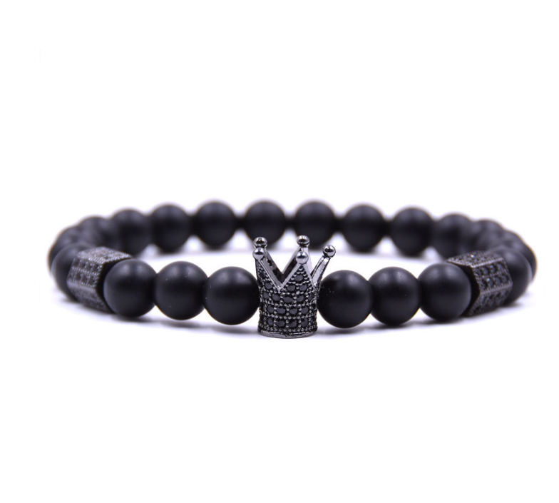 Natural Stone Crown Bracelet