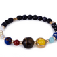 Universe Galaxy Eight Planets Natural Stone Bracelet