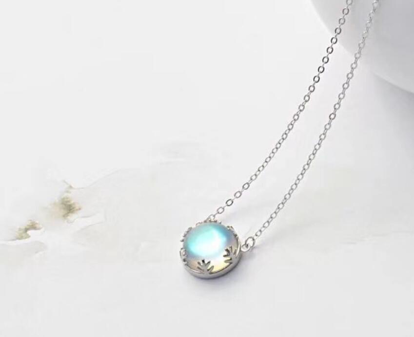 Aurora Forest Necklace Gemstone S925 Silver Elegant Jewelry