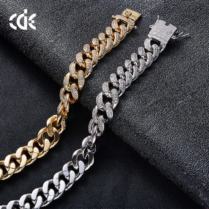 Amazon cross-border European and American Hip hop men's bracelet Cuban chain