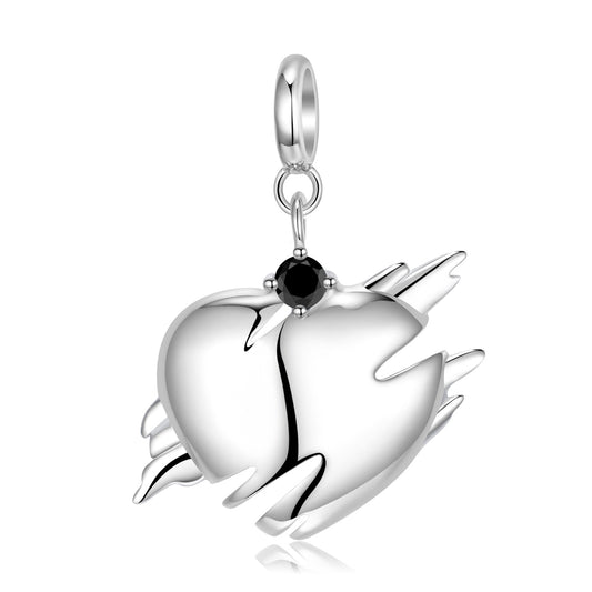 Spinning Love Pendant Necklace S925 Sterling Silver Set Zircon