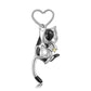 Cute 3D Cow Cat S925 Sterling Silver Necklace Girl Cute Forest Animal Necklace