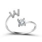 Adjustable 26 Initial Letter Ring For Women