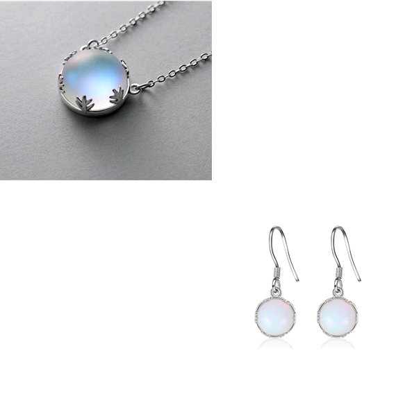 Aurora Forest Necklace Gemstone S925 Silver Elegant Jewelry