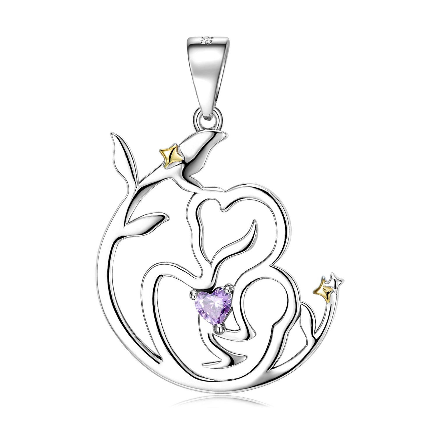 S925 Sterling Silver Love Necklace Mother's Day Series Sweater Chain