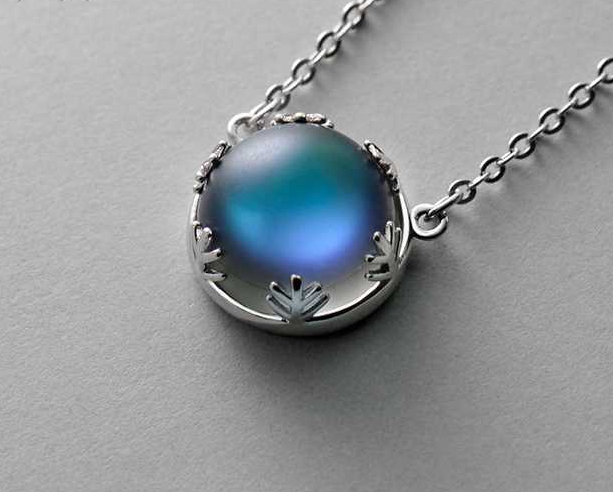 Aurora Forest Necklace Gemstone S925 Silver Elegant Jewelry