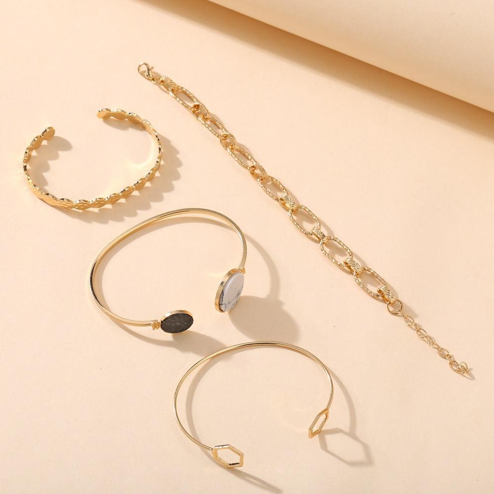 4 Piece Medallion Bracelet Set