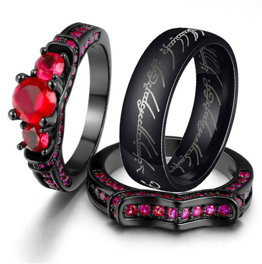 Black Gold Stainless Steel Rings