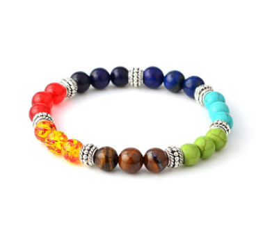 Universe Galaxy Eight Planets Natural Stone Bracelet