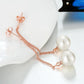 Freshwater Pearl Dangling Link Earrings