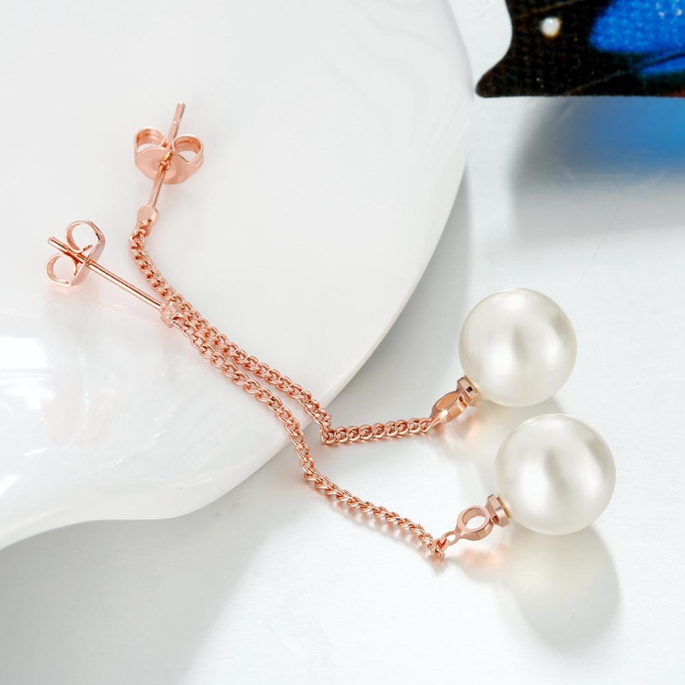 Freshwater Pearl Dangling Link Earrings