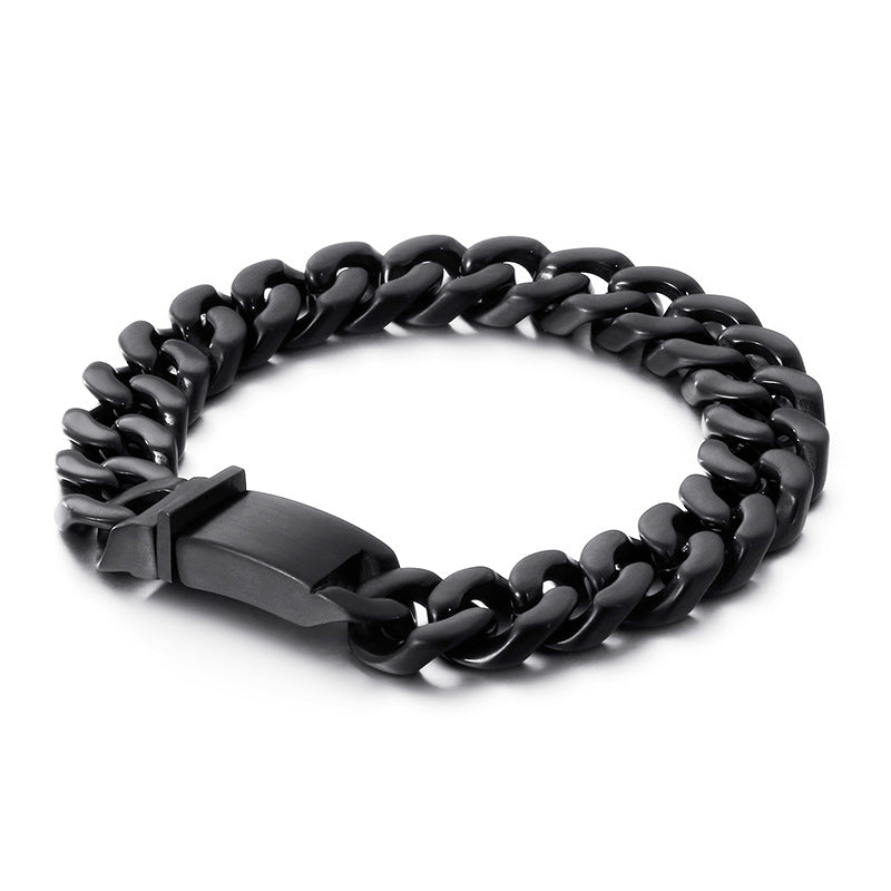 Titanium Steel Personality Cuban Chain Men's Bracelet