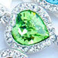 Heart-shaped Heart Zircon Crystal Diamond Bracelet